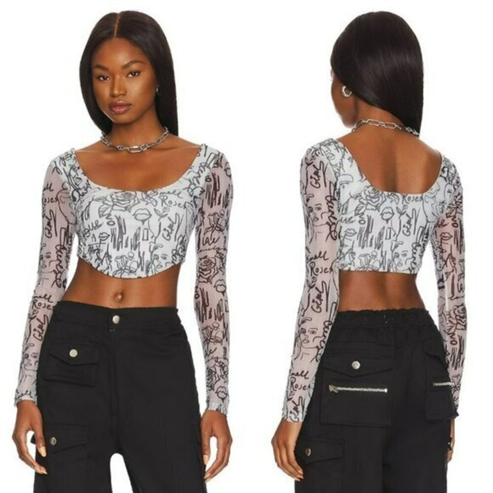 superdown Kora Mesh Top - Blue